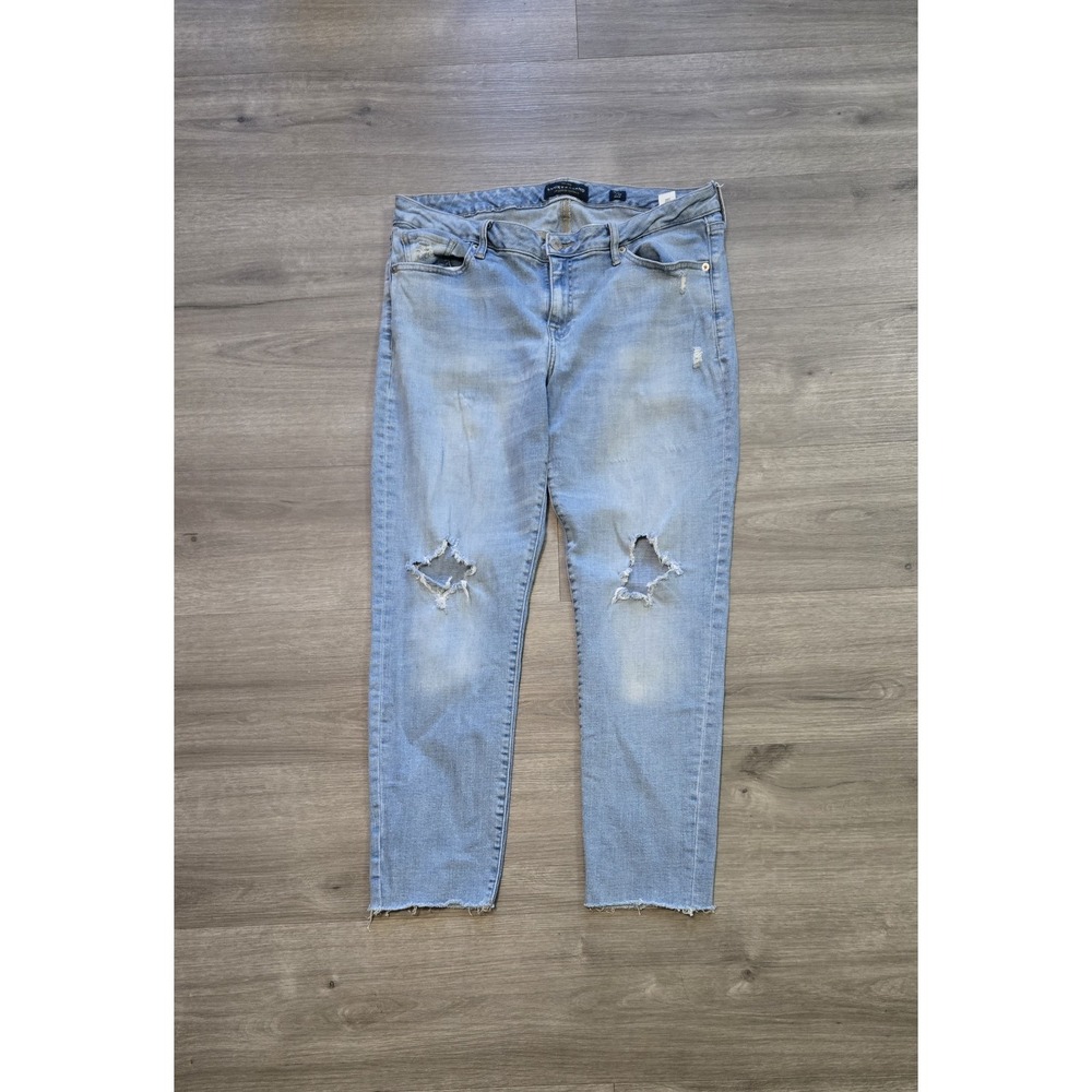 Lucky Brand Jeans Womens 14 Blue Lolita Skinny Ankle Mid Rise  Distressed Denim